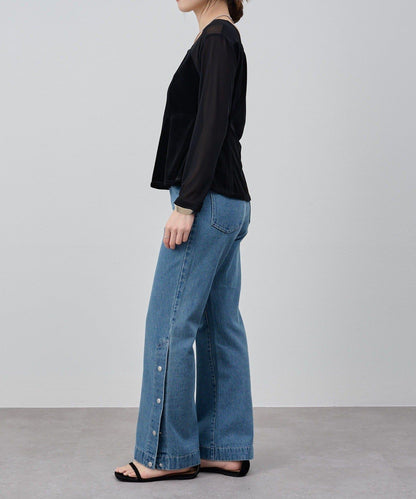 サイドボタンデニム