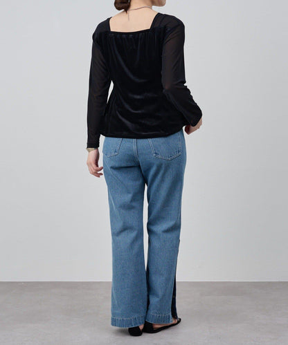 サイドボタンデニム