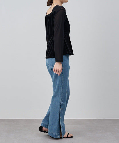 サイドボタンデニム