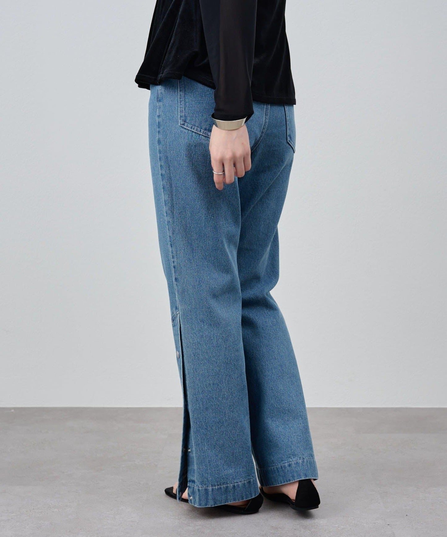 サイドボタンデニム