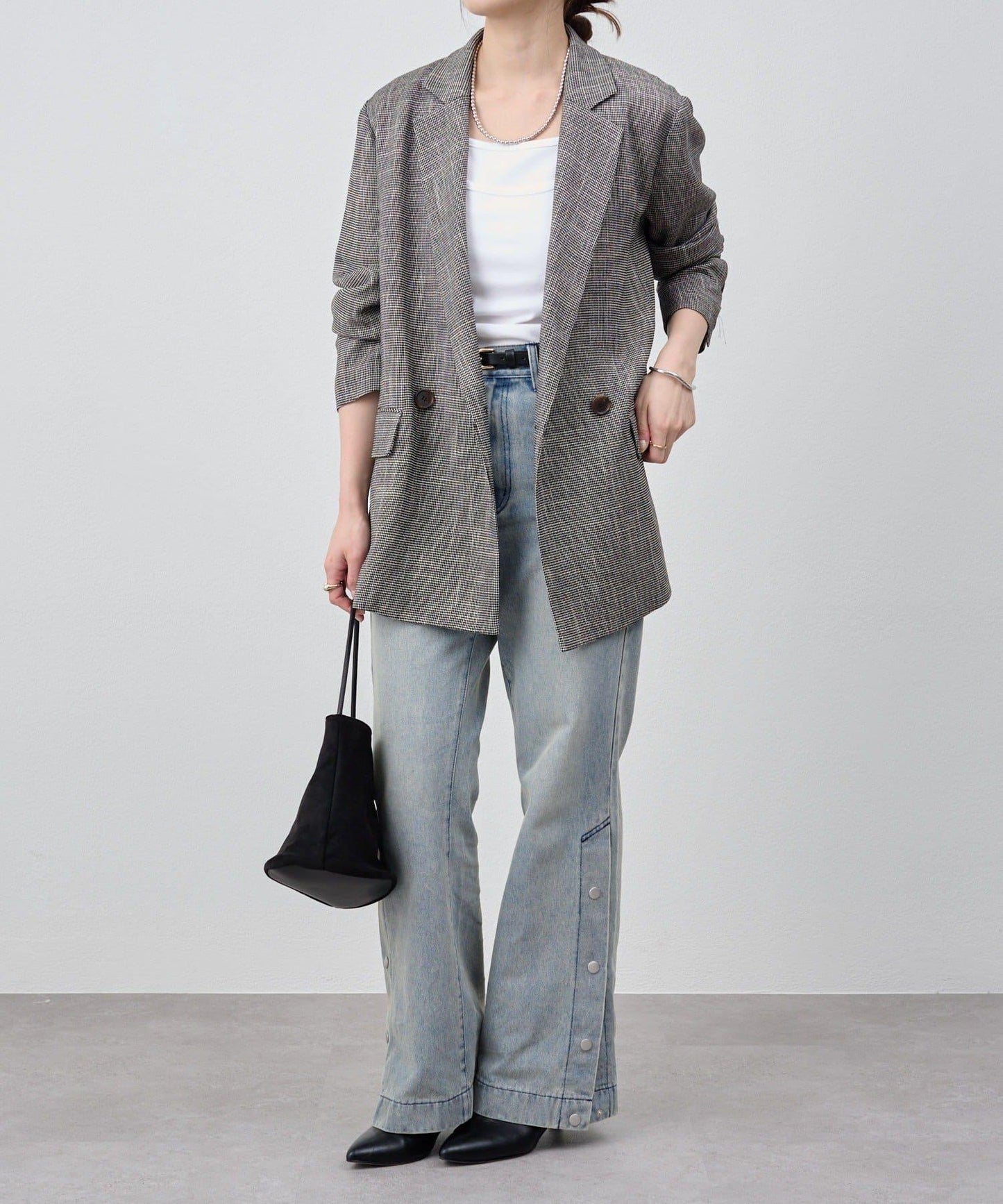 サイドボタンデニム