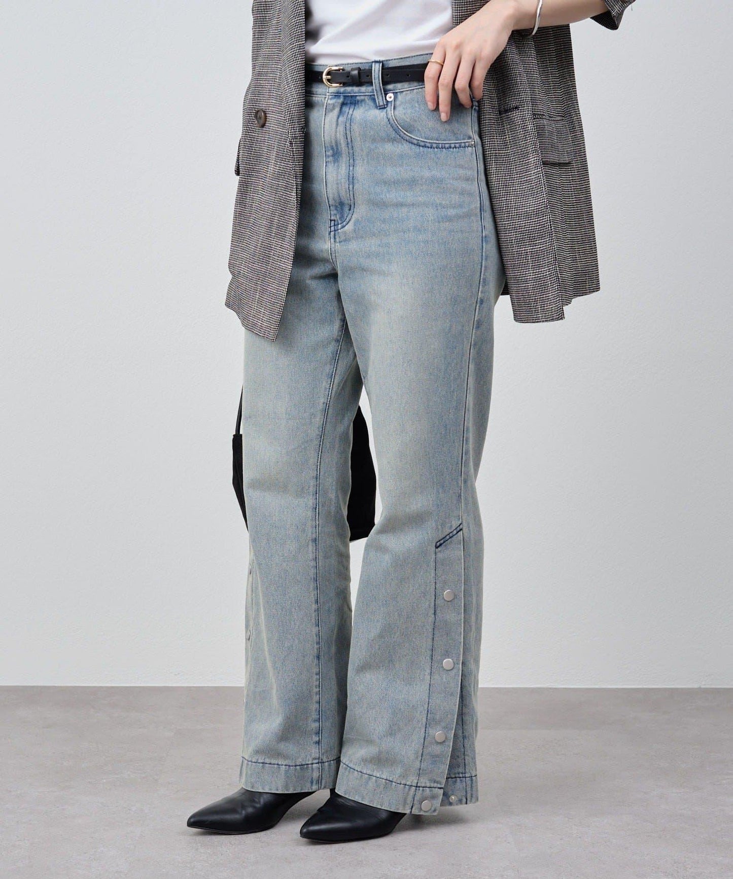 サイドボタンデニム