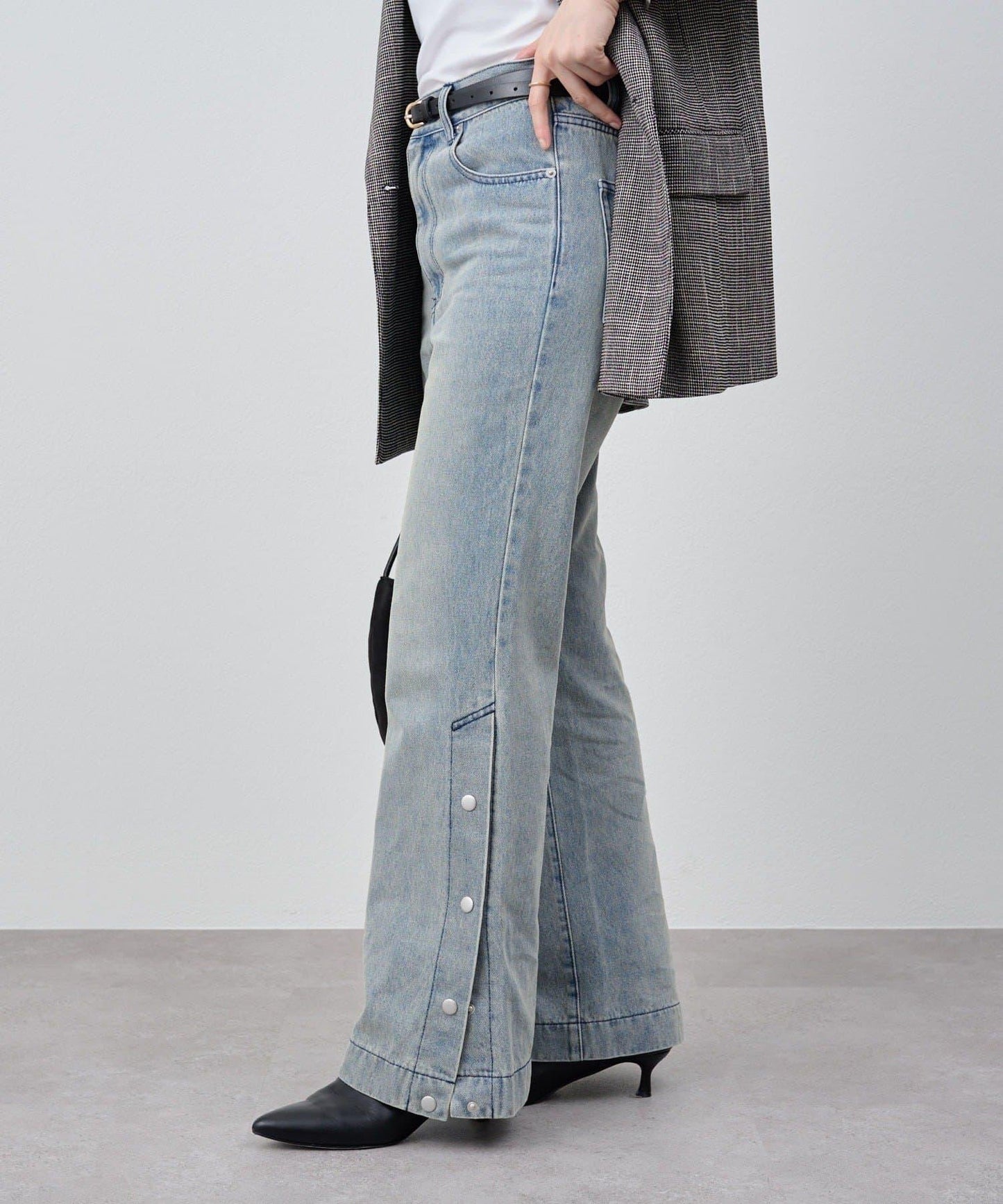 サイドボタンデニム