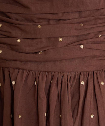 インド ラメドット バックオープンキャミソール