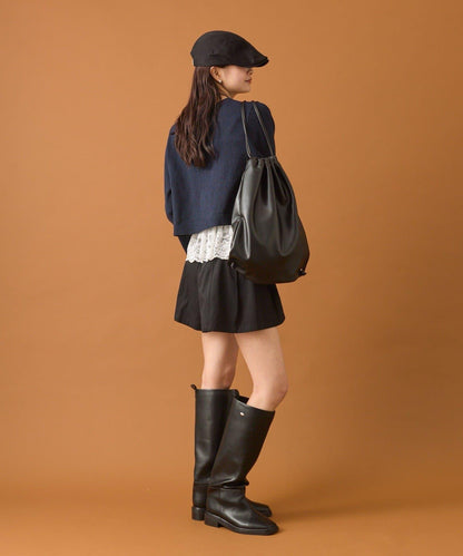 波紋邊蕾絲開衫套裝