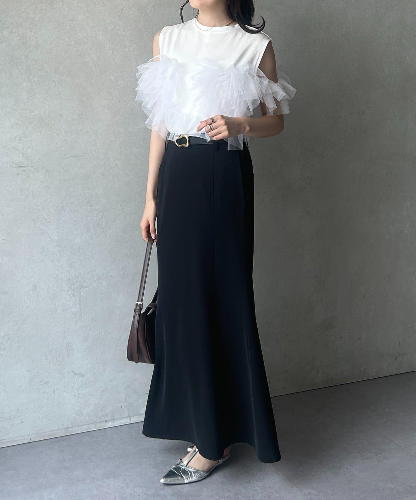 蕾絲背心拼接無袖上衣