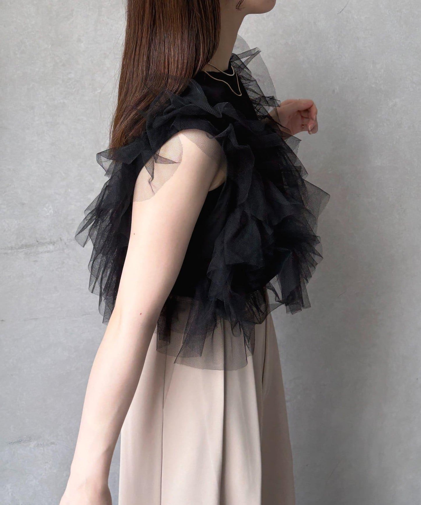 蕾絲背心拼接無袖上衣