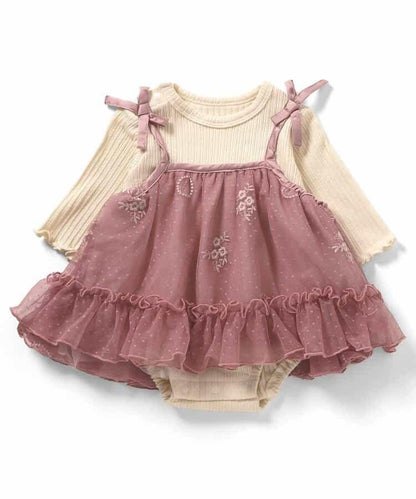 【連衣裙】蕾絲連體褲襯衫