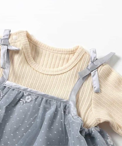 【連衣裙】蕾絲連體褲襯衫