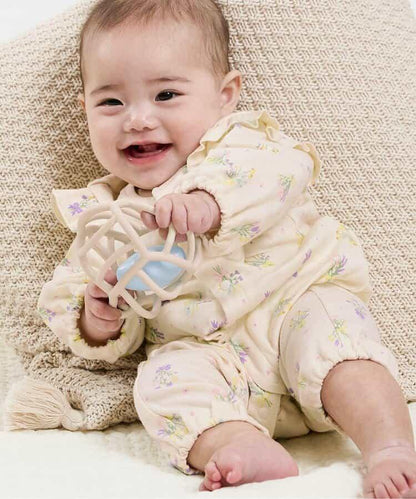 工裝連身褲 花束圖案