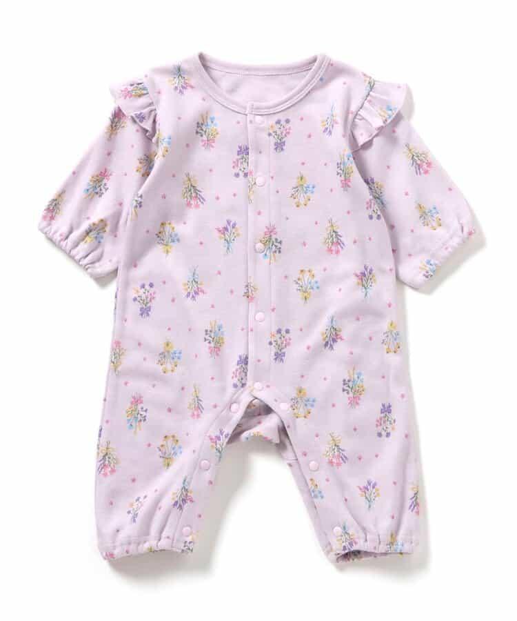 工裝連身褲 花束圖案