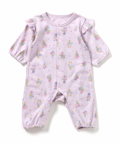 工裝連身褲 花束圖案