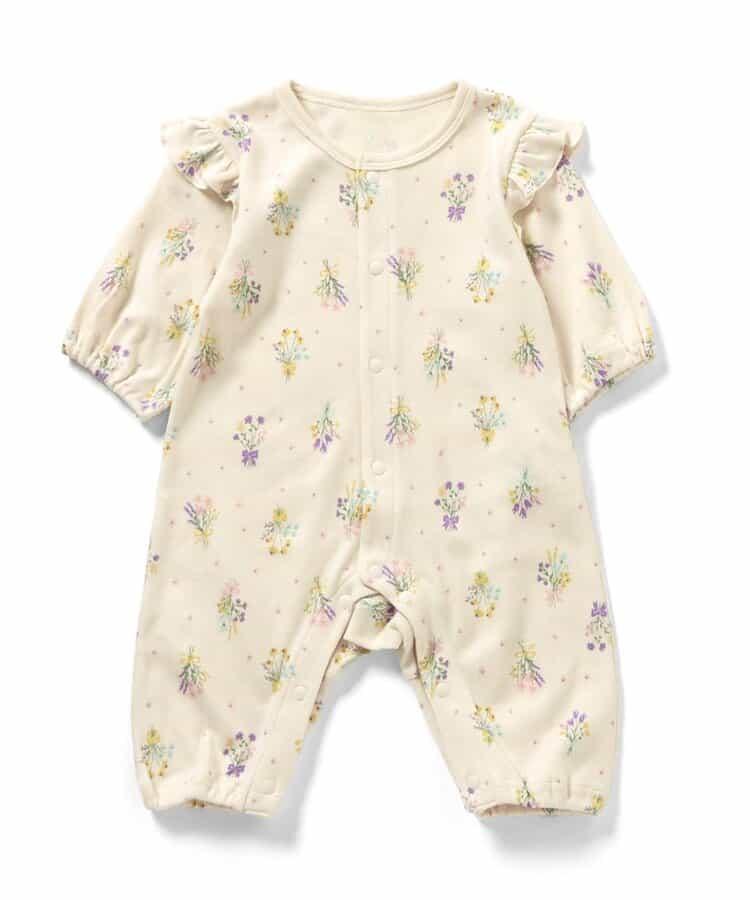 工裝連身褲 花束圖案