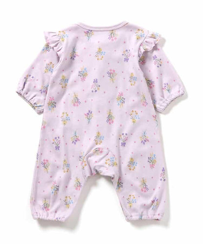 工裝連身褲 花束圖案