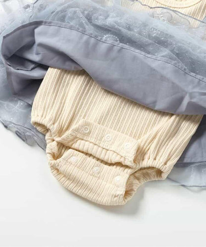 【連衣裙】蕾絲連體褲襯衫