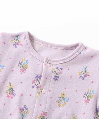 工裝連身褲 花束圖案