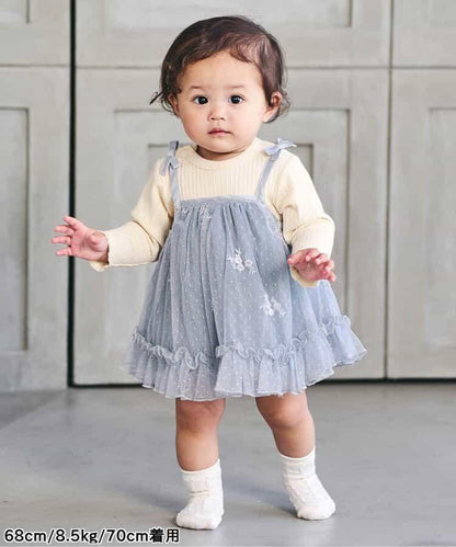 【連衣裙】蕾絲連體褲襯衫