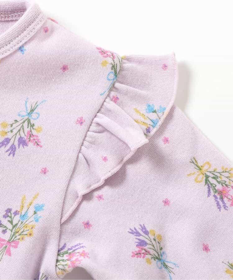 工裝連身褲 花束圖案