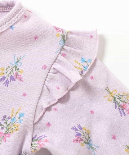 工裝連身褲 花束圖案