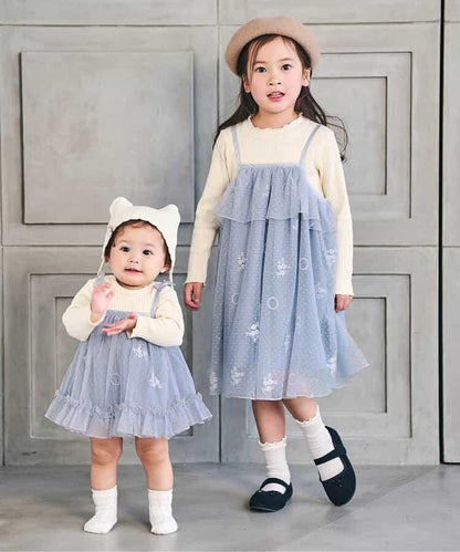 【連衣裙】蕾絲連體褲襯衫