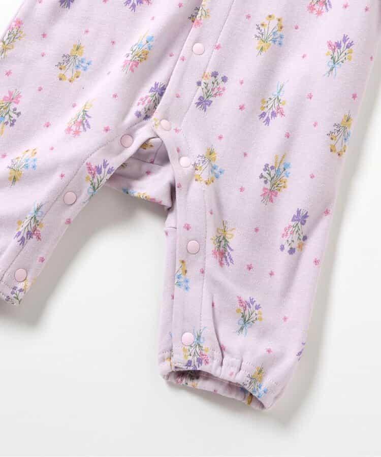 工裝連身褲 花束圖案