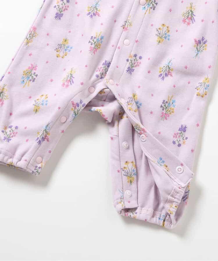 工裝連身褲 花束圖案