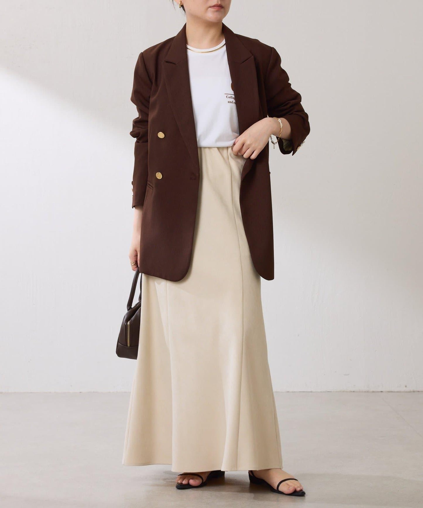 【復古款商品】羊毛仿製雙排扣夾克/卡帶服