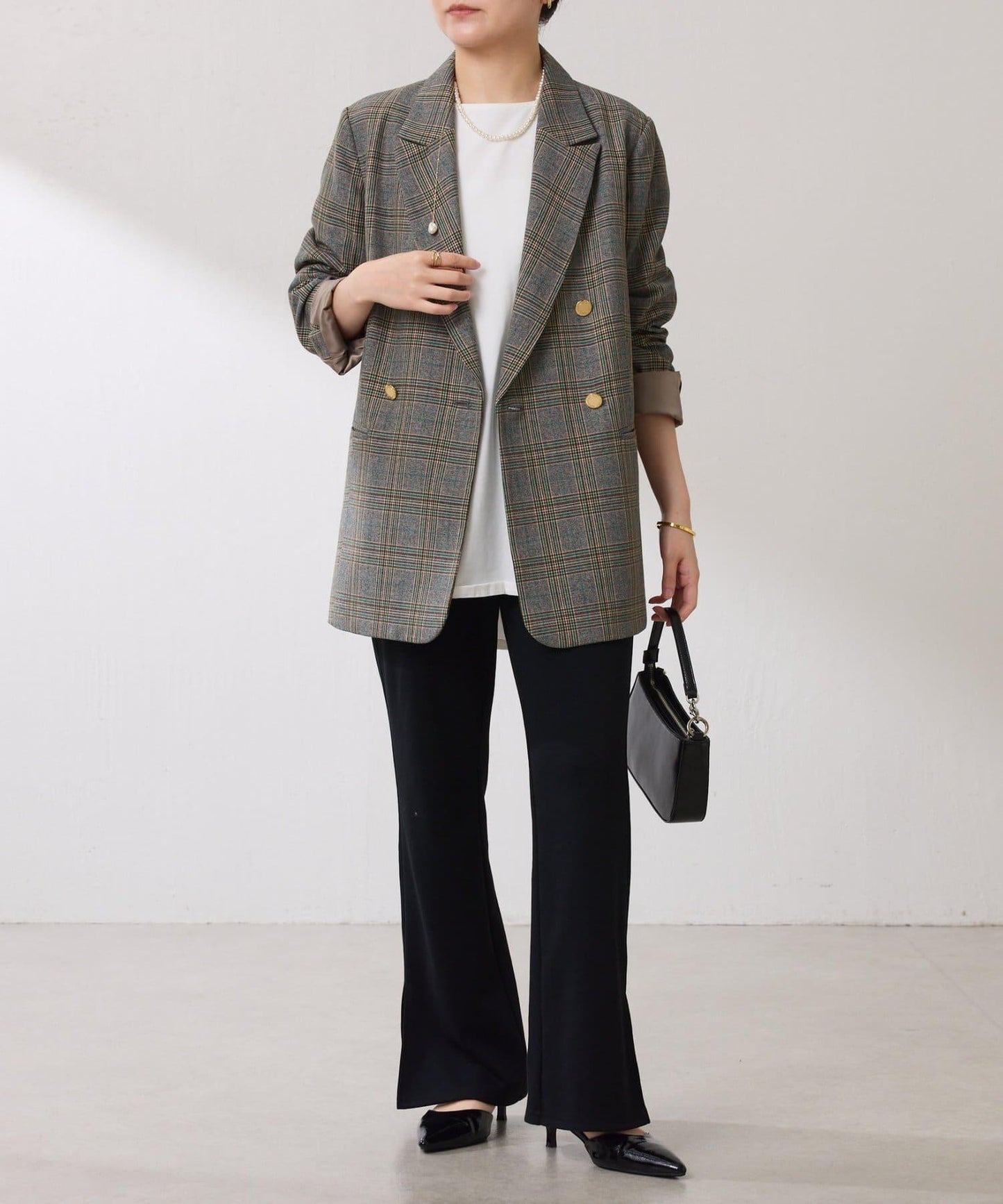 【復古款商品】羊毛仿製雙排扣夾克/卡帶服