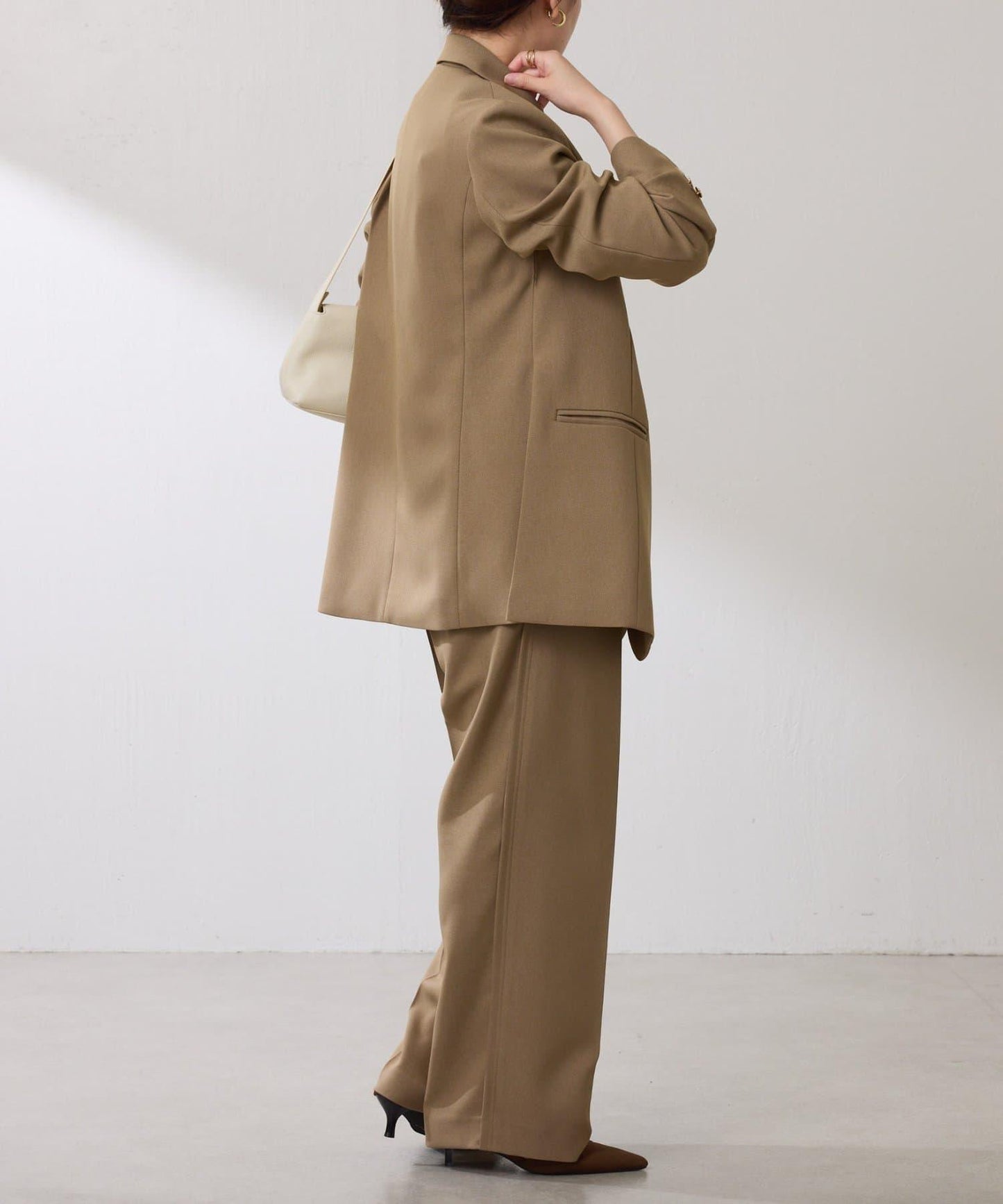 【復古款商品】羊毛仿製雙排扣夾克/卡帶服