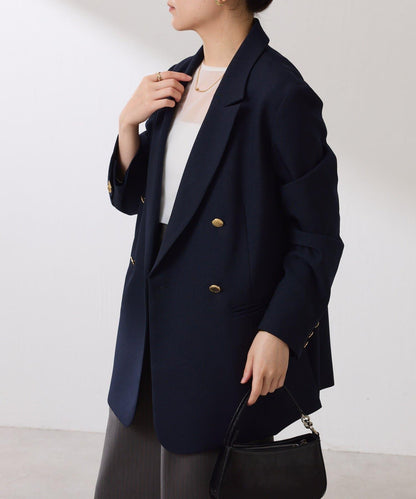 【復古款商品】羊毛仿製雙排扣夾克/卡帶服