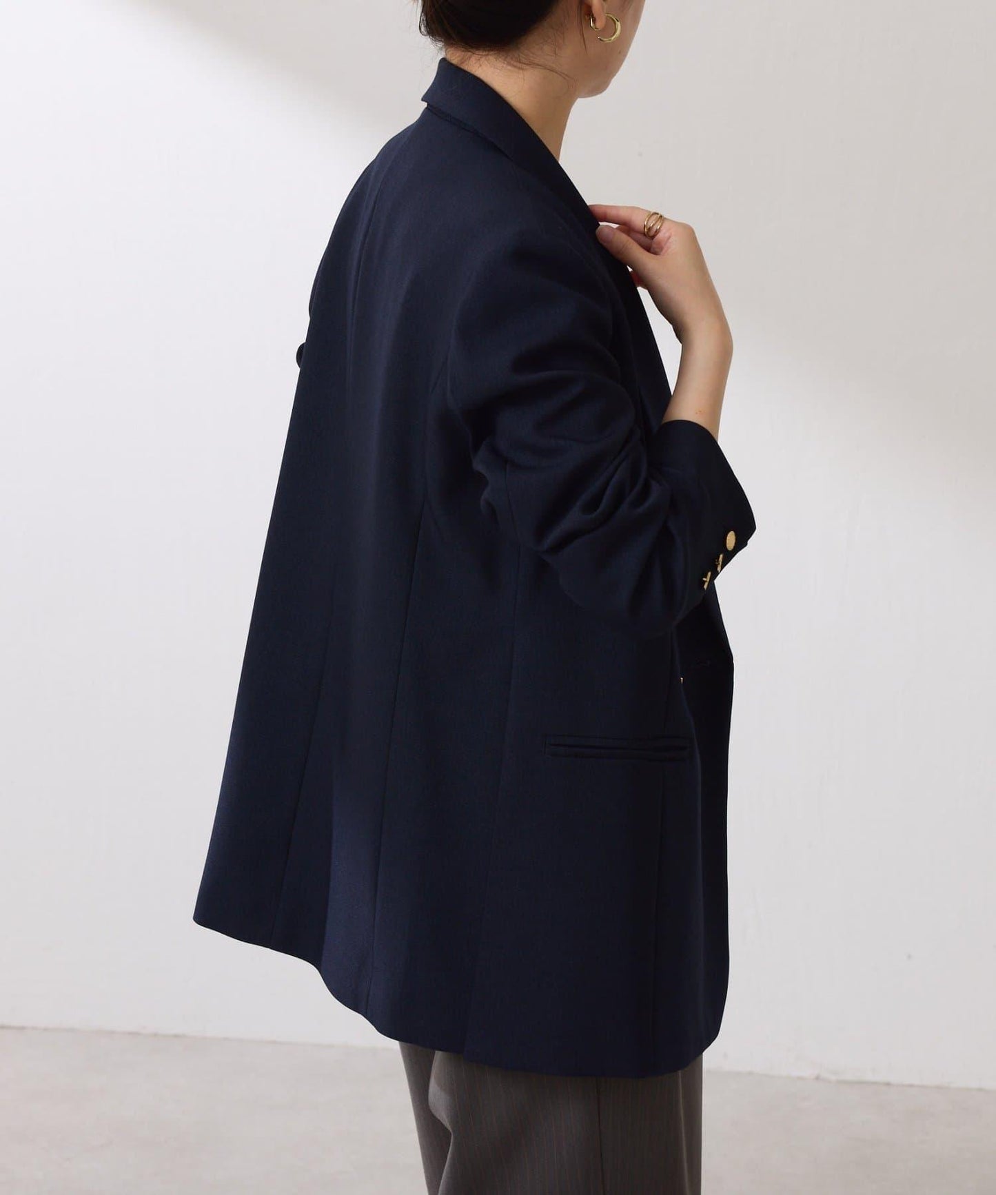 【復古款商品】羊毛仿製雙排扣夾克/卡帶服