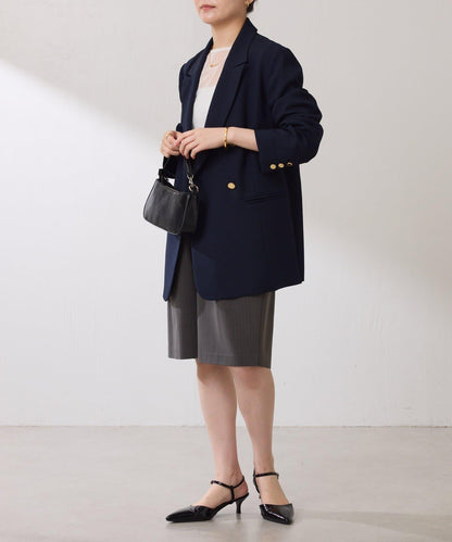 【復古款商品】羊毛仿製雙排扣夾克/卡帶服