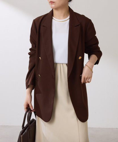 【復古款商品】羊毛仿製雙排扣夾克/卡帶服