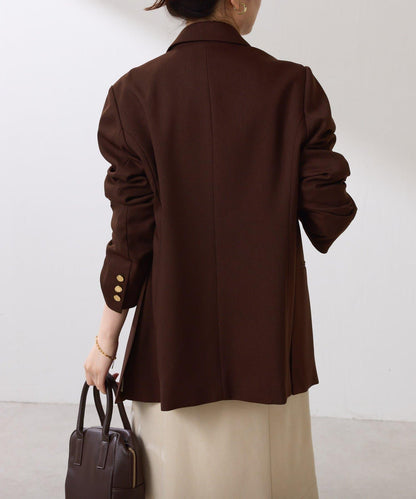 【復古款商品】羊毛仿製雙排扣夾克/卡帶服