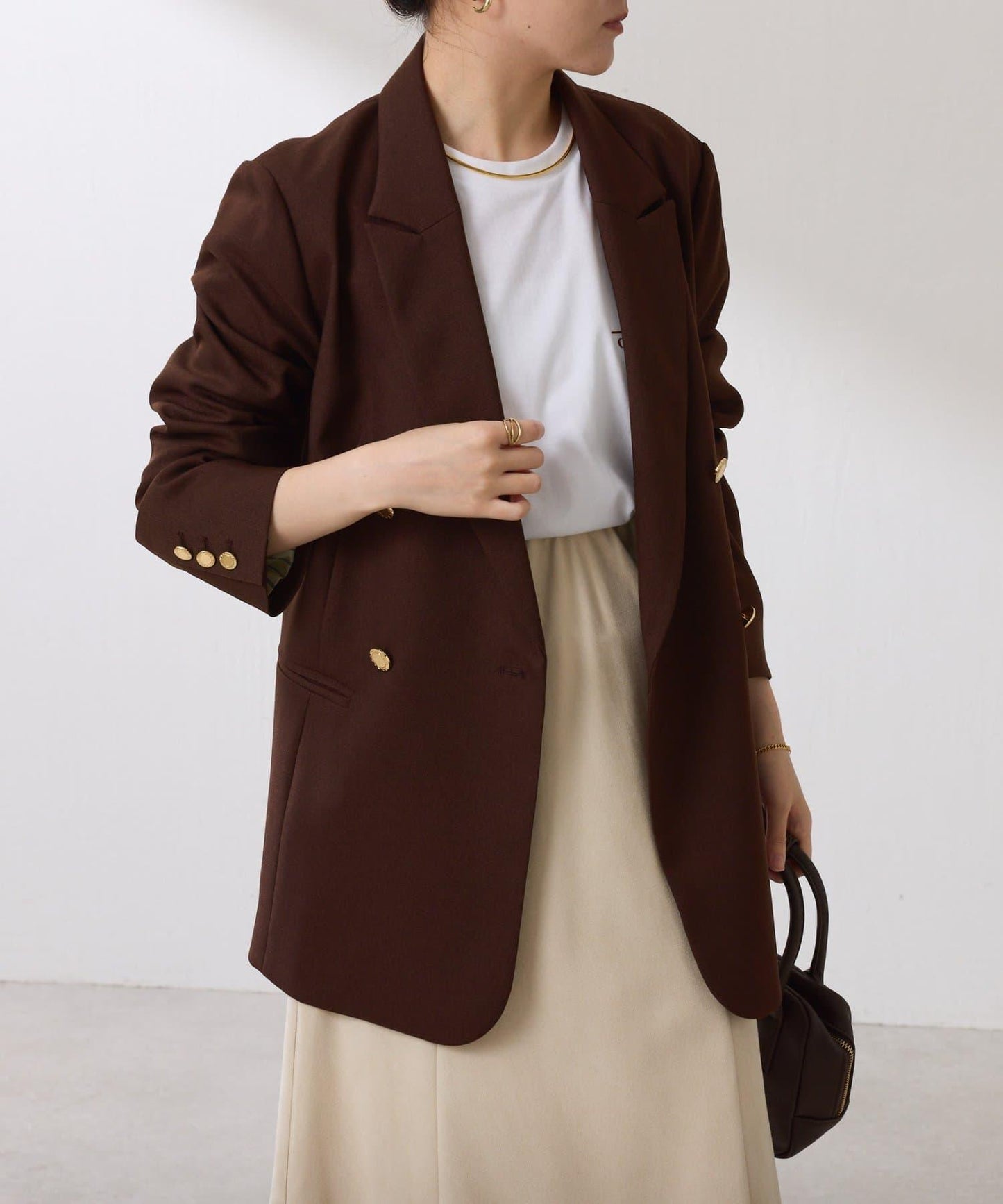 【復古款商品】羊毛仿製雙排扣夾克/卡帶服