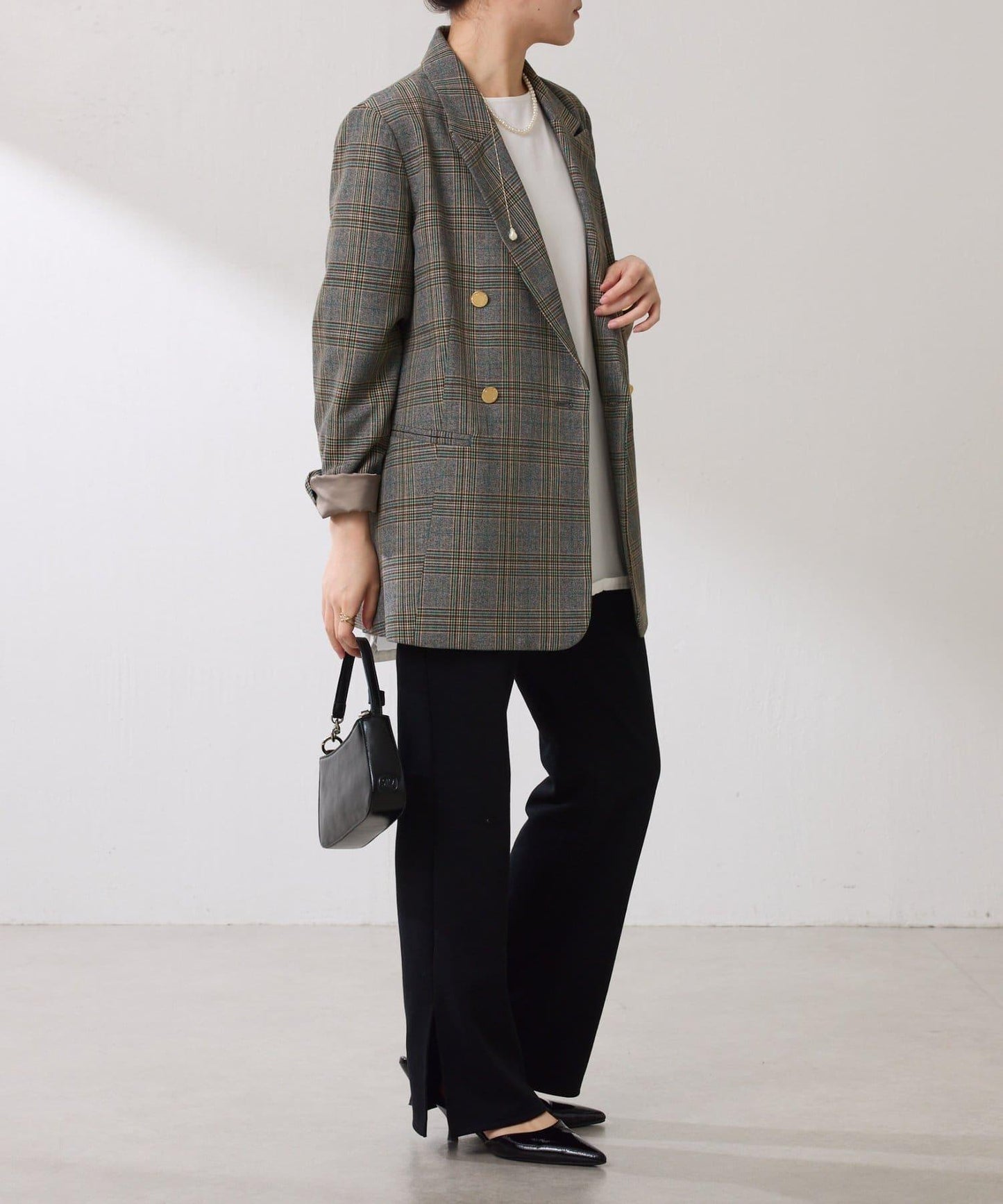 【復古款商品】羊毛仿製雙排扣夾克/卡帶服