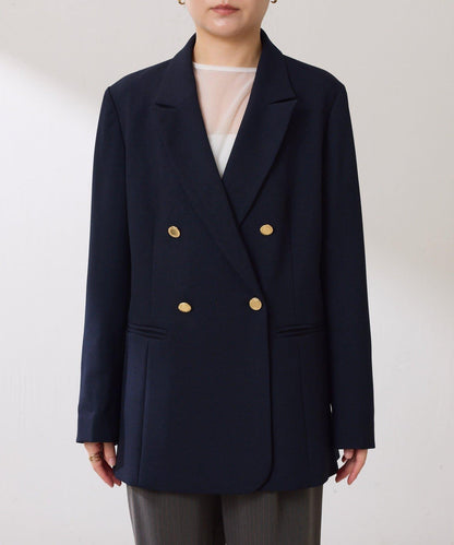 【復古款商品】羊毛仿製雙排扣夾克/卡帶服