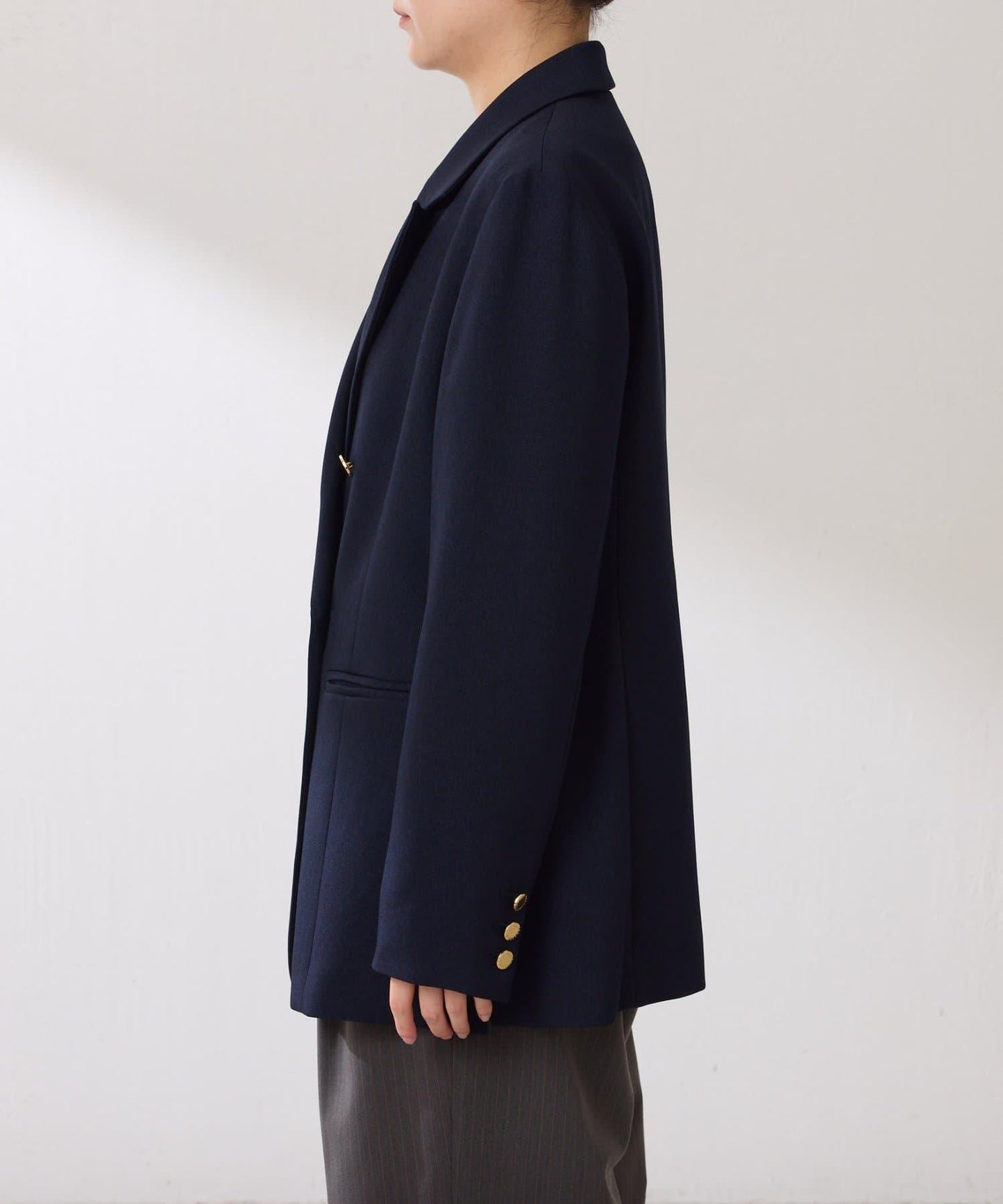 【復古款商品】羊毛仿製雙排扣夾克/卡帶服