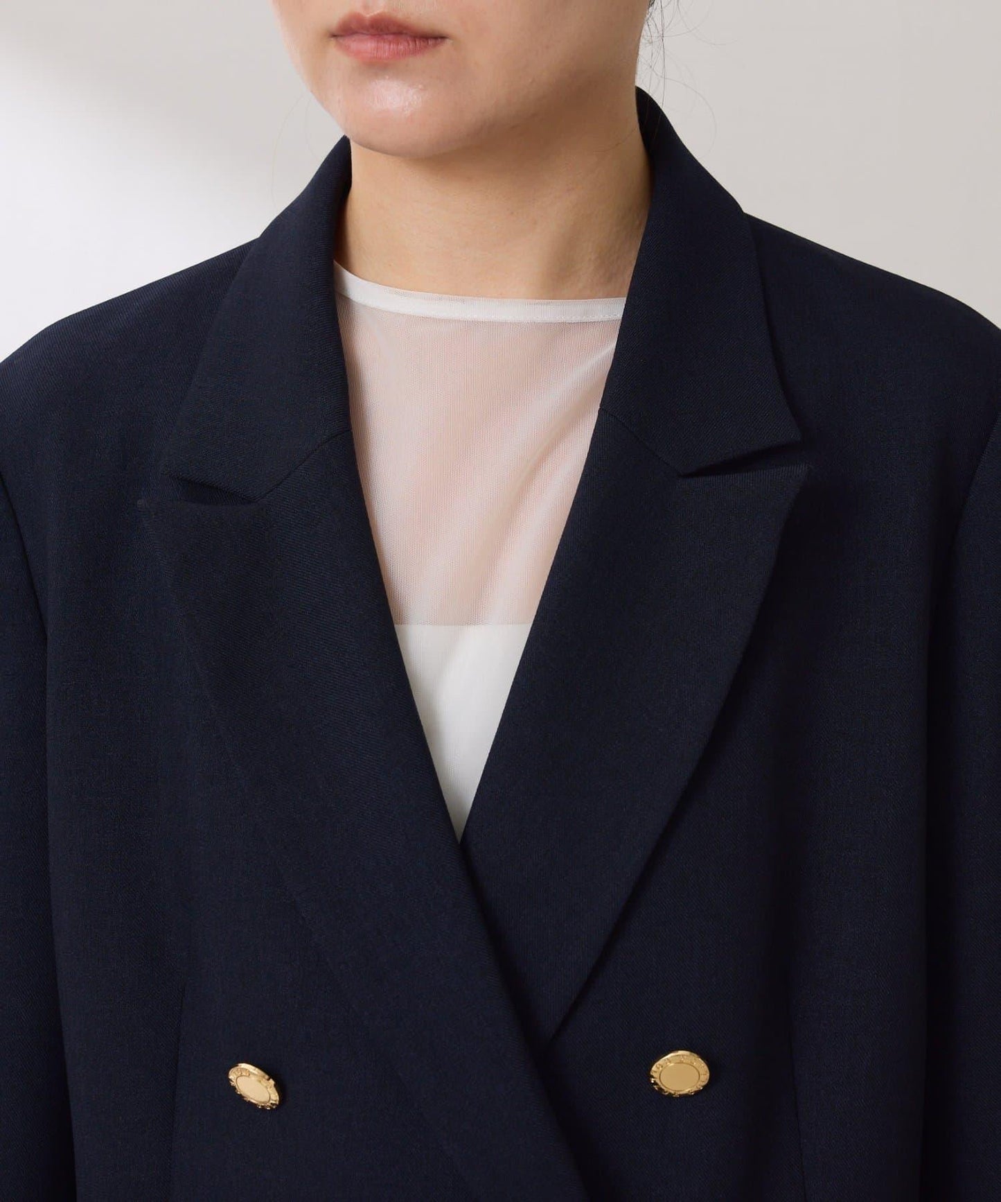 【復古款商品】羊毛仿製雙排扣夾克/卡帶服