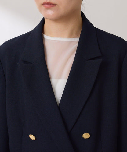 【復古款商品】羊毛仿製雙排扣夾克/卡帶服