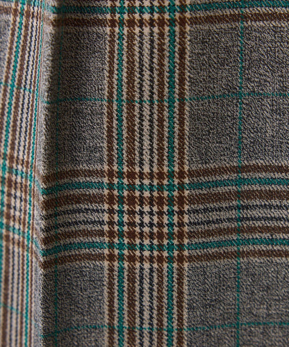 【復古/修飾腿部線條】羊毛感折褶褲/卡塞特服