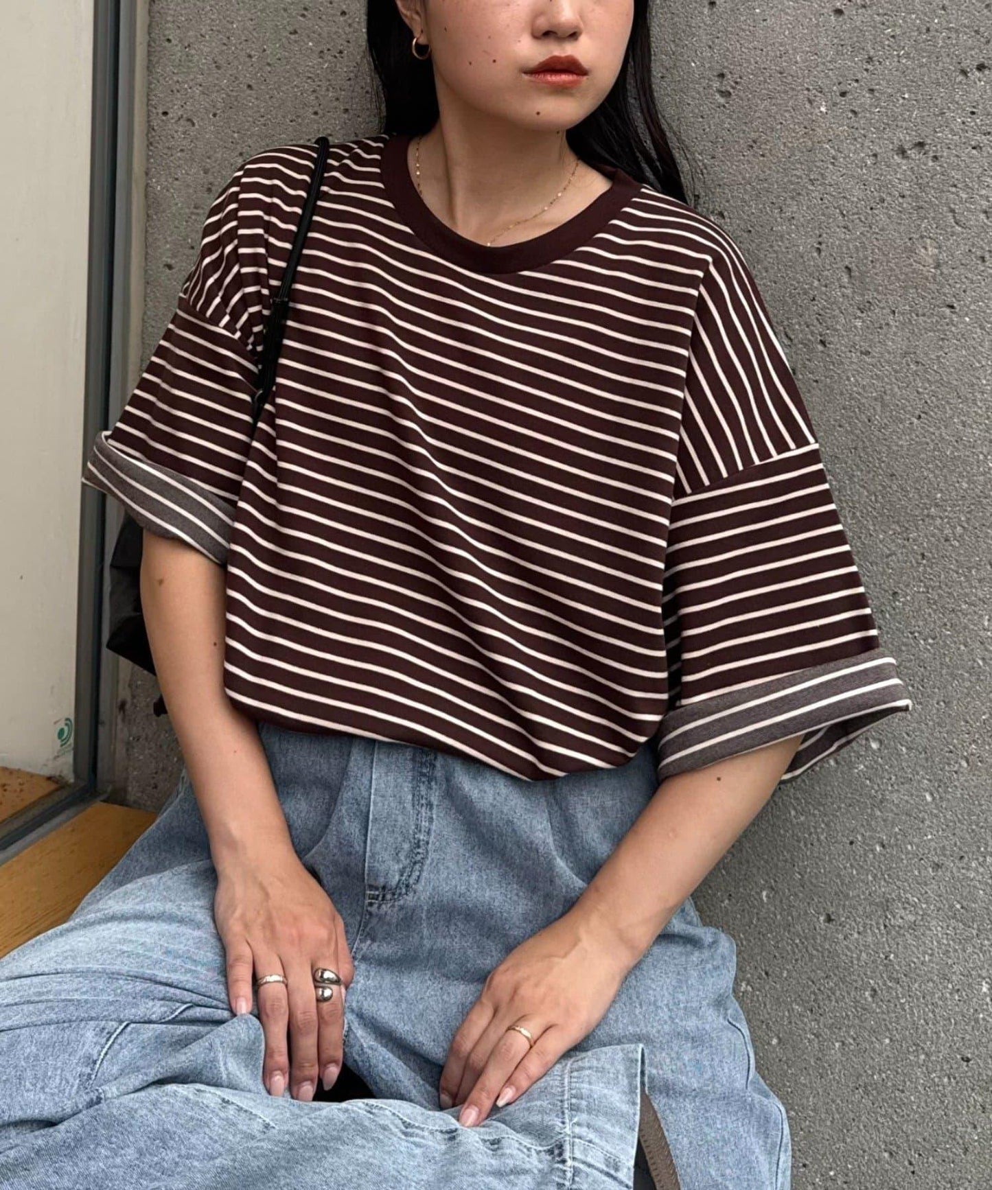 【男女通用】平紋高計數側開叉寬鬆T恤