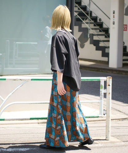 【男女通用】平紋高計數側開叉寬鬆T恤