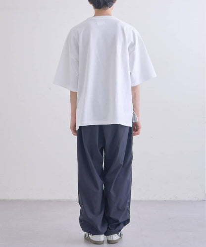 【男女通用】平紋高計數側開叉寬鬆T恤