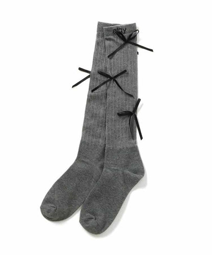 蝴蝶結高筒襪