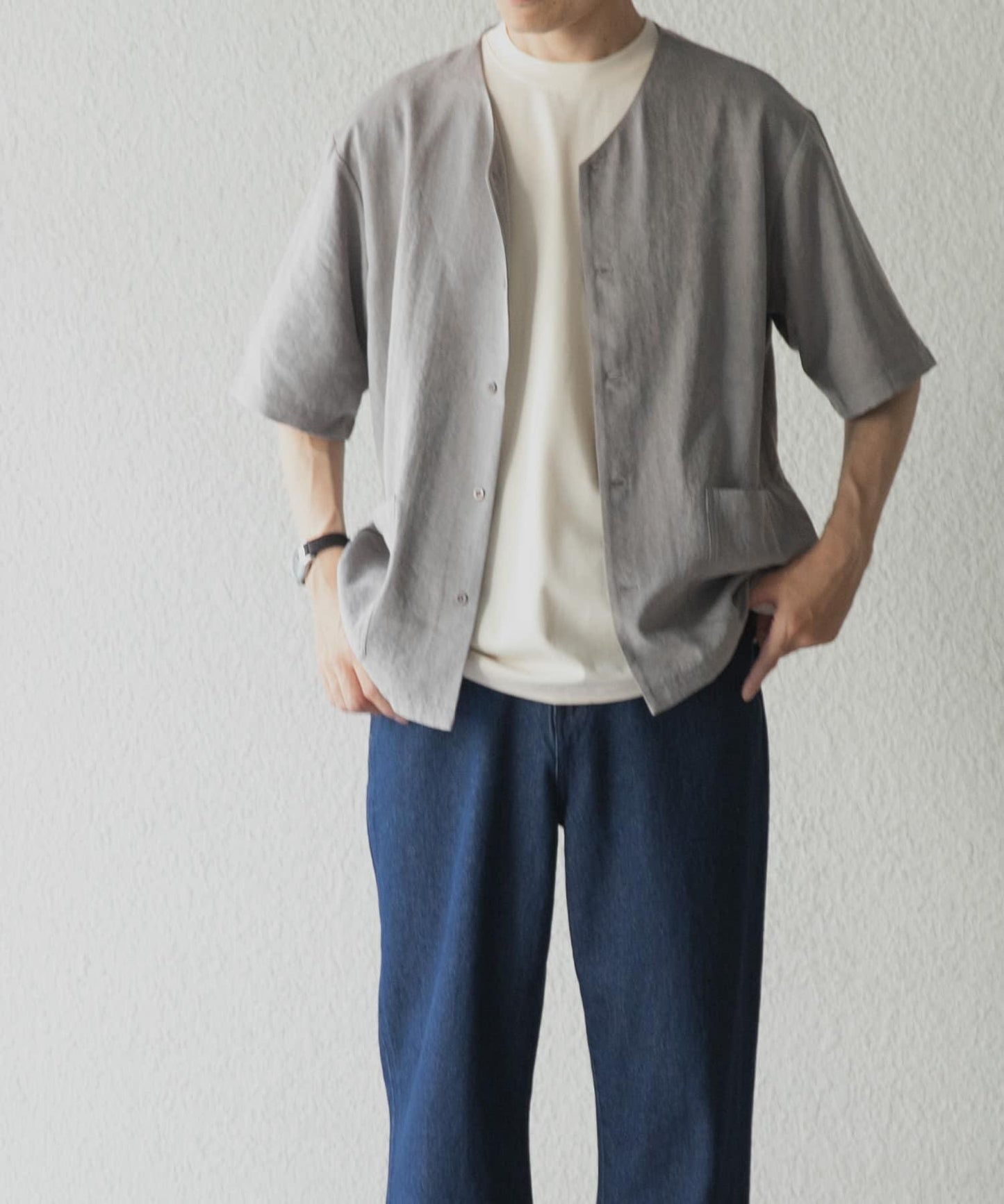 F.S. V領短袖襯衫