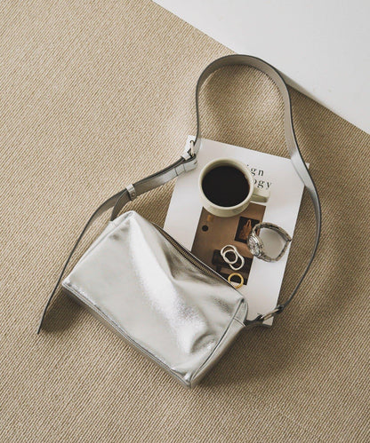 皮革方形肩揹包