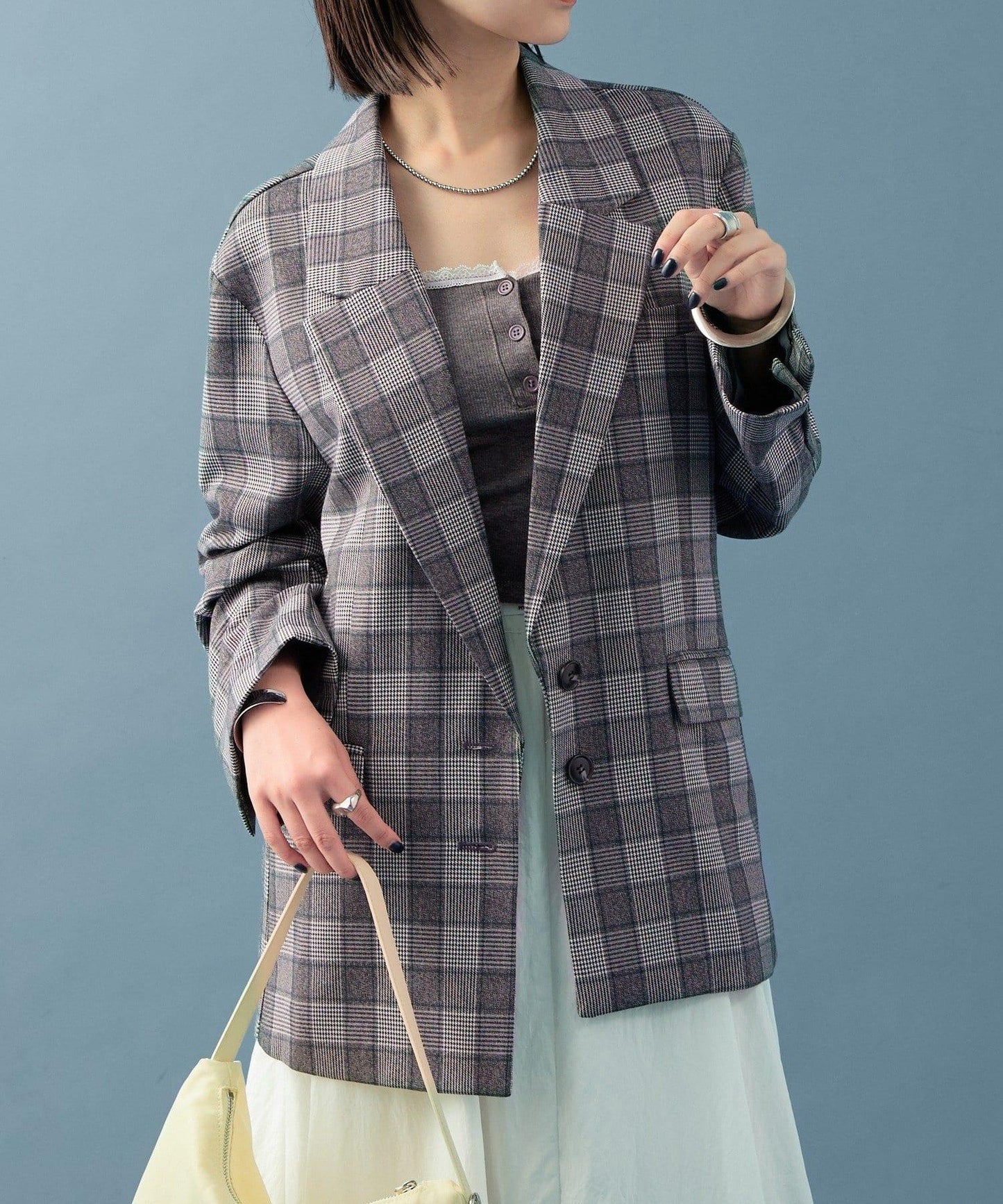 【mystic】格紋西裝外套