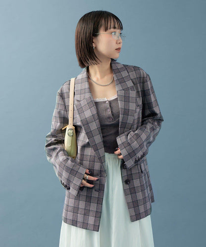 【mystic】格紋西裝外套