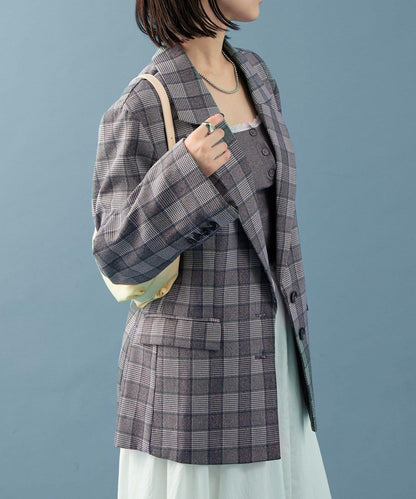 【mystic】格紋西裝外套